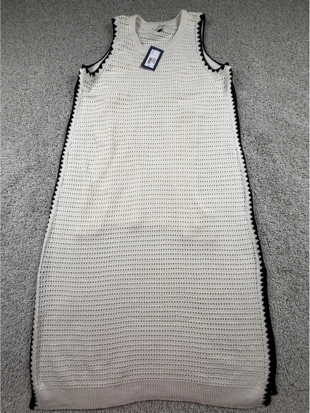 NWT Women's Openwork Midi Sweater Dress - Universal Thread™ Cream 1X